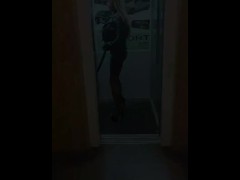 Dominatrix Tania walking latex public