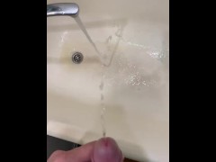 In the morning I quickly piss in the bathroom while the toilet is busy