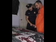 Preview 1 of Cop and Inmate Rough Halloween Fuck