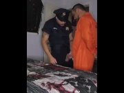 Preview 3 of Cop and Inmate Rough Halloween Fuck