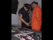 Preview 4 of Cop and Inmate Rough Halloween Fuck