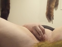 Fucking myself with a glass massager