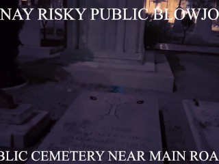 Face Revealed - I GAVE QUICK BLOWJOB TO STANGER IN a CEMETERY