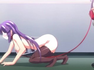 solo female, profesor, pussy licking, anime