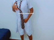 Preview 2 of කෙල්ල මෝල් වෙලා කරපුවා - Indian after school girl take off school clothes