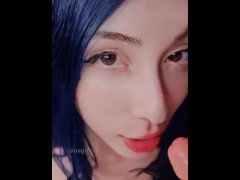 JOI Guiding your handjob, cum in my mouth