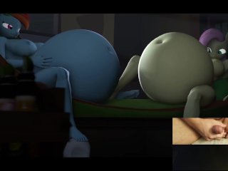 huge belly hentai, big dick, cumshot, hentai reactions