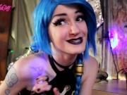 Preview 1 of Arcane Jinx Roleplay POV Blowjob, Does Jinx Spit or swallow?