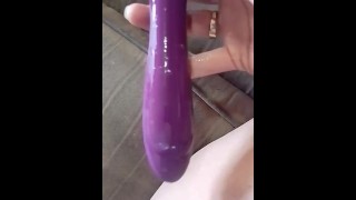 look how wet my toy is after I cum on it