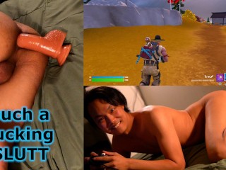 Slutty Gamer Ass Fucked while Playing Fortnite