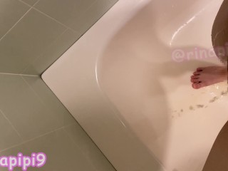 お風呂で立っておしっこ4選♡
