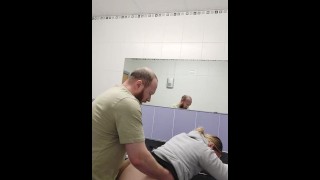 Public fuck in shopping centre bathroom