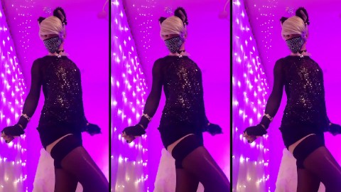 Femboy video musicale-sissy danza in rosa panty