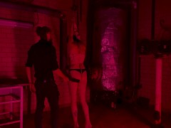 Slut bondage hanging and spanking