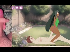 Chica morena me hace follarla en un jardín y me vengo en ella