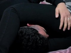 He knows his duty is to smell my rotten farts.