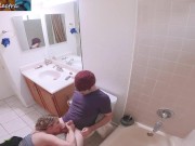 Preview 6 of Masturbating stepmom in the bathroom invites stepson in for sex