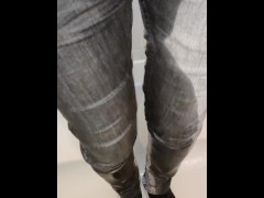 Pissing My Gray Jeans In The Bathtub