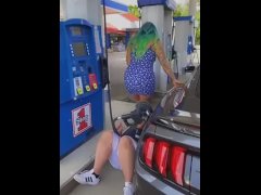 Trampling my slave while getting gas