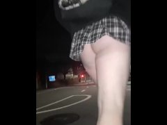 Candid upskirt in public
