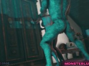 Preview 4 of Evil Monsters Fucking Teens with Huge Tits