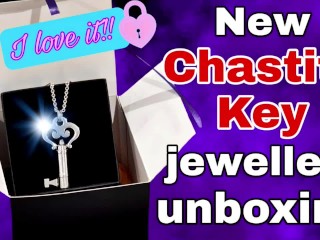 Unboxing my new Chastity Key Jewellery from Chastity Shop! Femdom BDSM Real Homemade MILF Stepmom