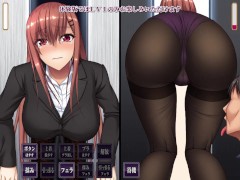 【実況(体験版)】パンストの似合う美人OLがエレベーターの扉に挟まったらとんでもないことになりました 爆乳女子社員がおっぱいや尻を揉まれて(モーションアニメ同人エロゲー animation - Screenshot 6 of 16 - 巨乳