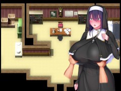 【#聖女エルナと堕淫の書 〜爆乳〇スターのHなお務め〜(体験版)実況】巨乳修道女がおっぱいを揉みまくられてしまい・・・(ファンタジー同人エロゲー) - Screenshot 14 of 16 - Hentai Game