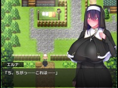 【#聖女エルナと堕淫の書 〜爆乳〇スターのHなお務め〜(体験版)実況】巨乳修道女がおっぱいを揉みまくられてしまい・・・(ファンタジー同人エロゲー) - Screenshot 3 of 16 - Hentai