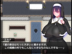 【#聖女エルナと堕淫の書 〜爆乳〇スターのHなお務め〜(体験版)実況】巨乳修道女がおっぱいを揉みまくられてしまい・・・(ファンタジー同人エロゲー) - Screenshot 4 of 16 - Hentai Game