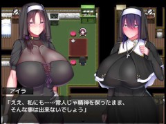 【#聖女エルナと堕淫の書 〜爆乳〇スターのHなお務め〜(体験版)実況】巨乳修道女がおっぱいを揉みまくられてしまい・・・(ファンタジー同人エロゲー) - Screenshot 7 of 16 - Fantasy Hentai