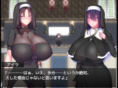 【#聖女エルナと堕淫の書 〜爆乳〇スターのHなお務め〜(体験版)実況】巨乳修道女がおっぱいを揉みまくられてしまい・・・(ファンタジー同人エロゲー) - Screenshot 9 of 16 - Hentai Game