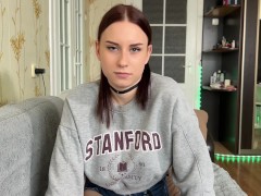 Сводная сестра проиграла в карты и получила порцию спермы в киску 3/16