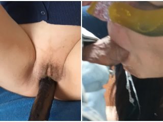 compilation, dildo fucking, mask, submissive slut