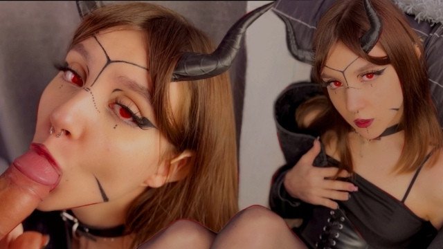 sexy succubus seduced me and get cum on face after good fuck POV 4K