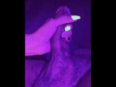 Sensually Stroking a Huge Thick Black Dick - Daddy Dame 15/16