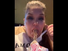 Be mostly ignored while I feed my face