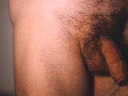 Preview 1 of Close-up hairy cock soft then erect as Kudoslong wanks then hits and slaps his cock and balls