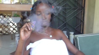 Ebony Pearl Stacy Smoking