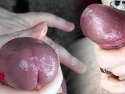 Preview 4 of A horny cock treatment. Closeup of the orgasm control.