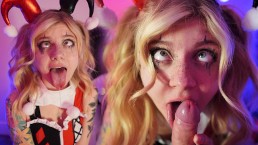 Ahegao Cosplay慢动作中的imsadspice