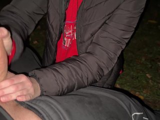 amateur, public fuck, crop jacket, fingering