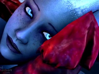 Liara Worships Shadow Brokers Monster Cock for Info Mass Effect