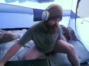 Preview 1 of Masturbating outside in my tent