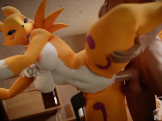 Renamon Se Fait Pilonner Doggystyle Animation Avec Creampie (angle 2)