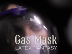 Gas Mask Latex Fantasy - Intense Femdom POV JOI
