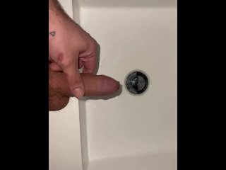 hairy cock, pissing in public, hairy piss, huge uncut cock