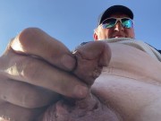 Preview 1 of Daddy public peeing and pissing and playing with his cock