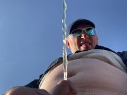 Preview 3 of Daddy public peeing and pissing and playing with his cock