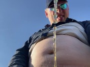 Preview 4 of Daddy public peeing and pissing and playing with his cock